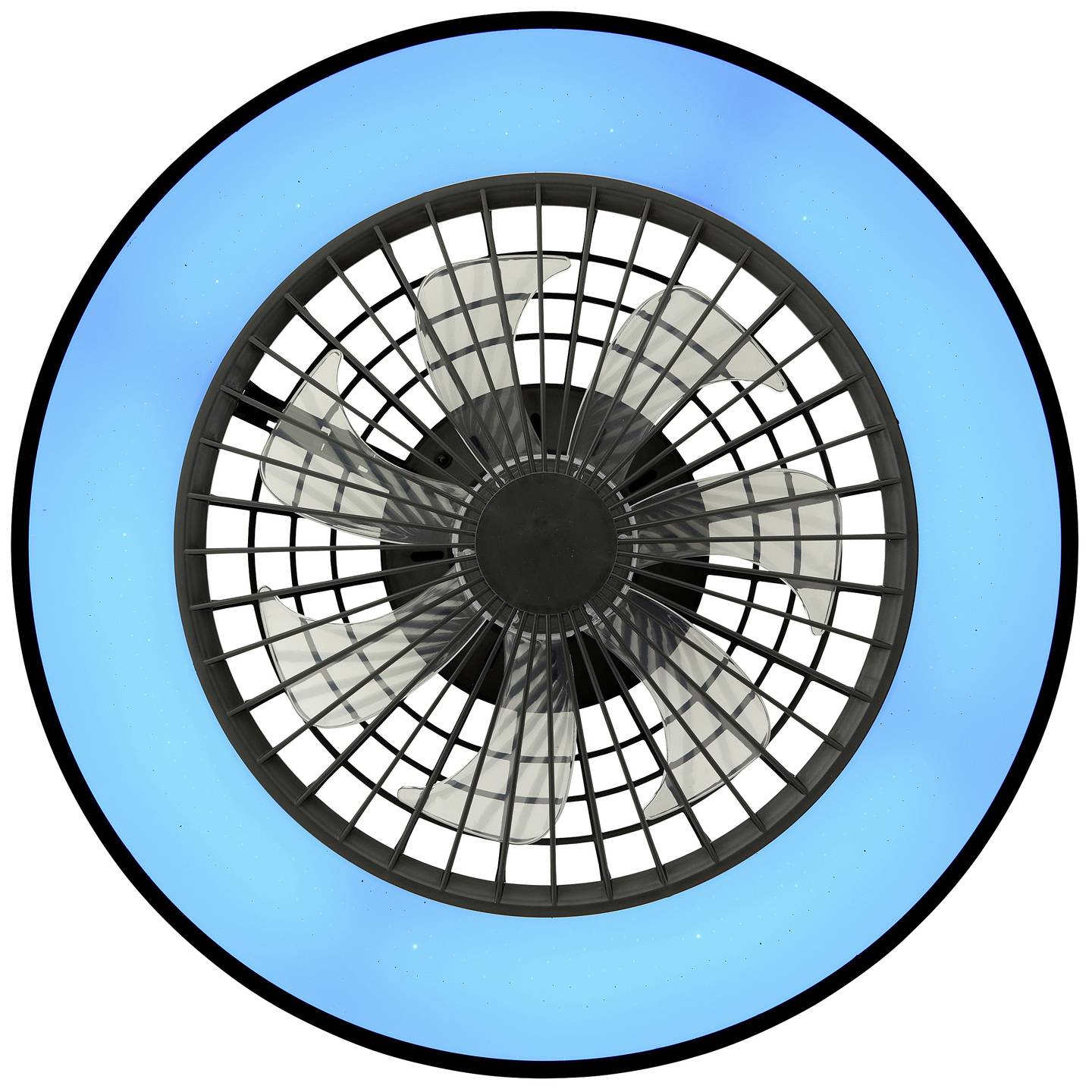 BreezeGlow Modern Ceiling Fan with Remote + LED RGB
