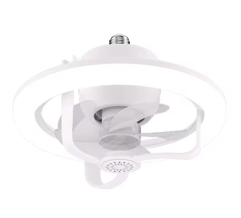 BreezeGlow Plug-in LED Ceiling Fan with Remote & RGB Lighting